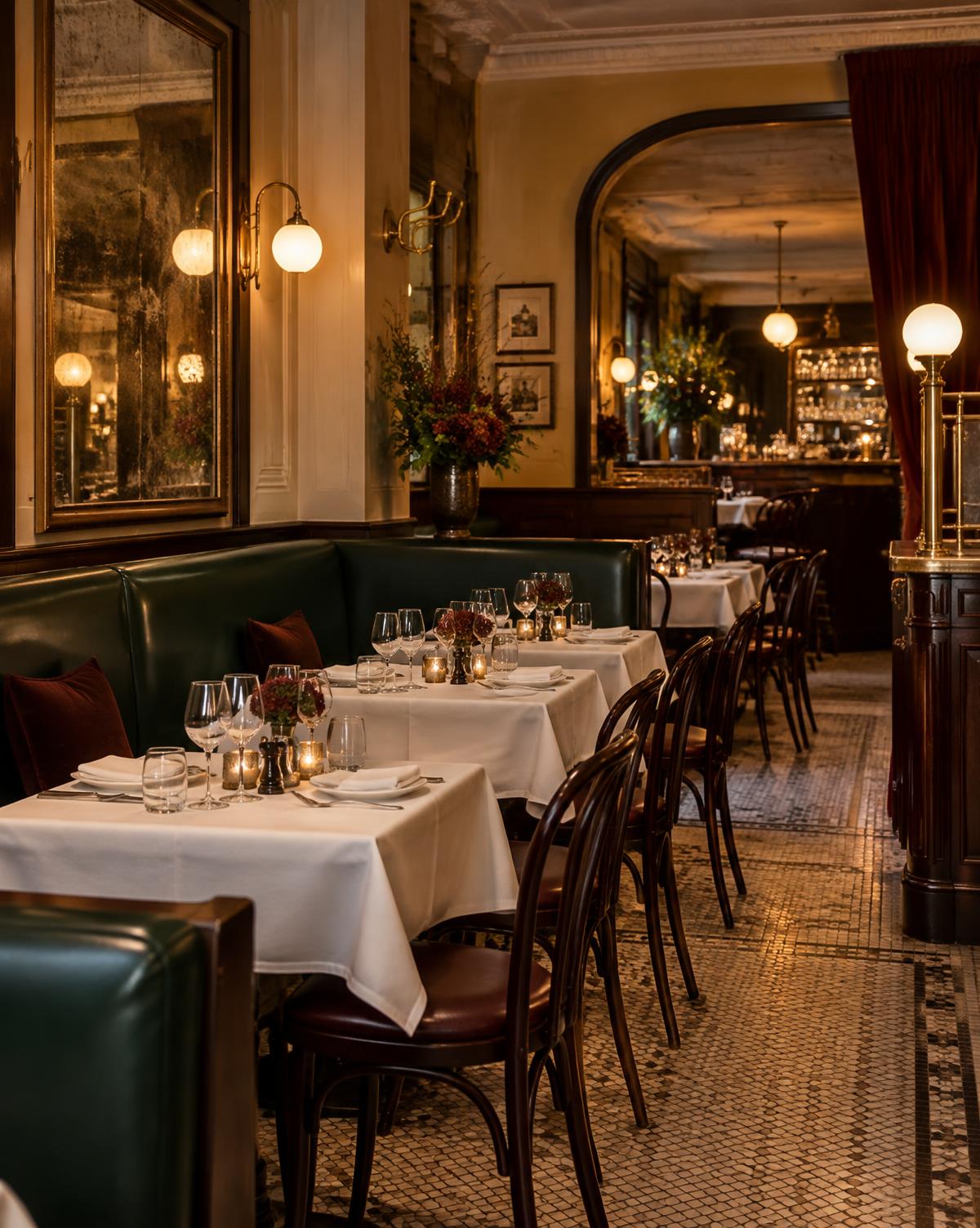 Salle chaleureuse d’un bistrot genevois
